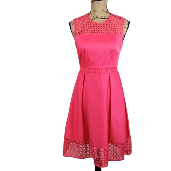 Calvin Klein Dresses & Skirts - Calvin Klein Lace Cut Out Back Fit & Flare Stretch Dress - N530